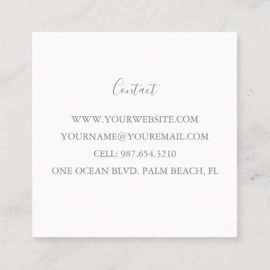 フェザー名刺 スクエア名刺 (裏面)