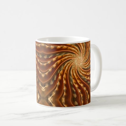 フェザー回転 コーヒーマグカップ (正面右)