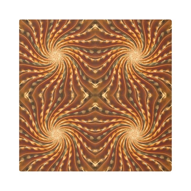 フェザー回転 メタルプリント (正面)