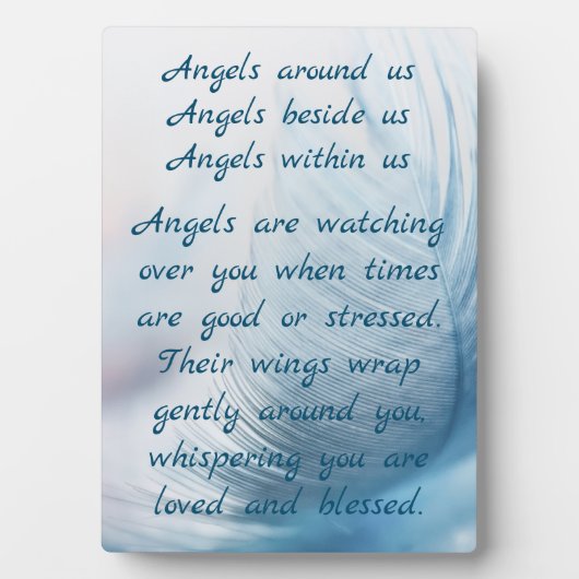 フェザー天使があなたを見守賛美る フォトプラーク (正面)