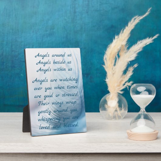 フェザー天使があなたを見守賛美る フォトプラーク (側面)