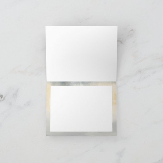 フェザー感動的&エンジェル引用文ウォーター色 ノートカード (内部)