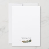 フェザー水色ダイヤモンドオーバーレイ | 結婚s 招待状 (裏面)