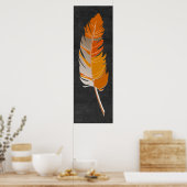 フェザー独身の – ク素朴ルボード上のオレンジ ポスター (キッチン)