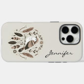 フェザー神聖な空バードボーホーiPhone / iPadケース Case-Mate iPhoneケース (裏面 (横))