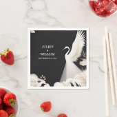 フェザー素朴アジア空おもしろい雲ク結婚レーン スタンダードカクテルナプキン (インサイチュ)