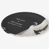 フェザー素朴アジア空おもしろい雲ク結婚レーン ペーパープレート (アングル)