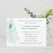 フェザー結婚式招待状 招待状 (スタンド正面)