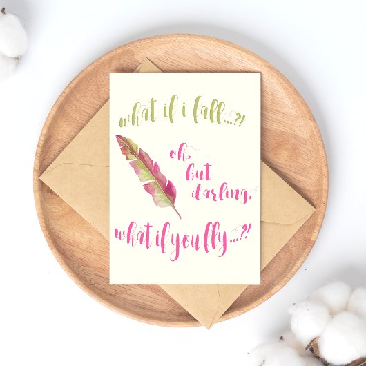 フェザー – もし何秋? – はがき感動的 ポストカード