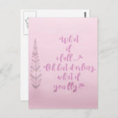 フェザー – もし何秋?はがき感動的 ポストカード (正面/裏面)