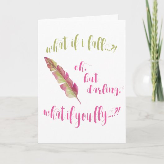 フェザー – もし何秋?勇気付けられる カード (正面)