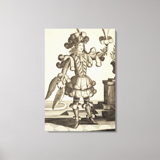 フェザー・ディーラー、パブのコスチュームby Gerard Valck キャンバスプリント (正面)