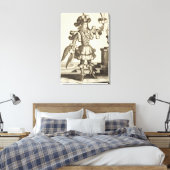 フェザー・ディーラー、パブのコスチュームby Gerard Valck キャンバスプリント (インサイチュ (寝室))