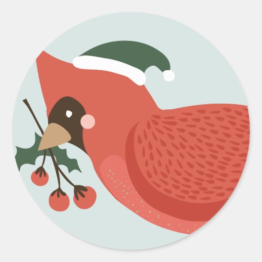 フェザー・ホリデー・シールの鳥 ラウンドシール (正面)