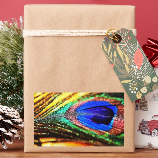 フェザーbyシャーリー・テイラー 長方形シール (クリスマス)