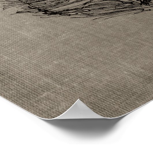 フェザーNo.3リネンタフェイクーペアート ポスター (角)