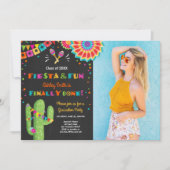 フェスタおよびおもしろいの卒業の招待状によってはメキシコ人がパーティを楽しみます 招待状 (正面)