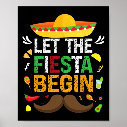 フェスタがメキシコのパーティーおもしろいCinco Deを始める ポスター (正面)