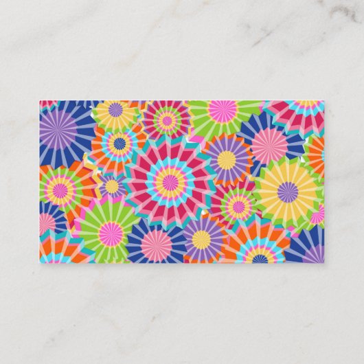 フェスタのおむつのラッフルカードメキシコサボテンの花柄 エンクロージャーカード (裏面)