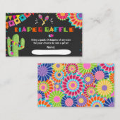 フェスタのおむつのラッフルカードメキシコサボテンの花柄 エンクロージャーカード (正面/裏面)