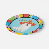 フェスタのアメリカのエスキモー犬 ペーパープレート (アングル)