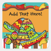 フェスタのカスタムのステッカー スクエアシール (正面)