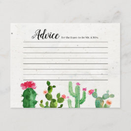 フェスタのカップルのシャワーのモダンなアドバイスカード エンクロージャーカード