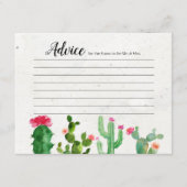 フェスタのカップルのシャワーのモダンなアドバイスカード エンクロージャーカード (正面)