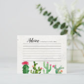 フェスタのカップルのシャワーのモダンなアドバイスカード エンクロージャーカード (スタンド正面)