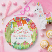 フェスタのサボテンのピンクの菓子の第16誕生会 ペーパープレート (パーティー)