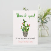 フェスタのサボテンのベビーシャワーのサンキューカード サンキューカード (スタンド正面)