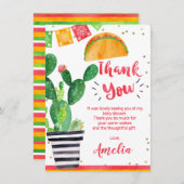 フェスタのタコスの「一続きベビーのベビーのサンキューカード 招待状 (正面/裏面)