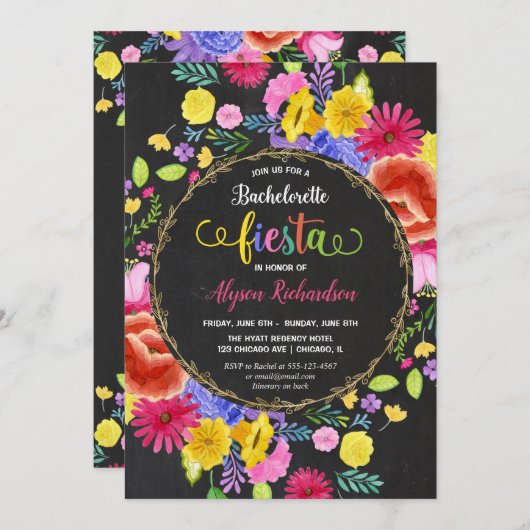 フェスタのバチェロレッテの週末 招待状 (正面/裏面)