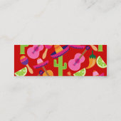 フェスタのパーティーのソンブレロはギターのMaracaのサグアロを石灰で消毒します スキニー名刺 (裏面)