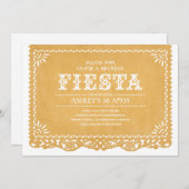 フェスタのパーティーのPapel Picadoの招待状 招待状 (正面/裏面)