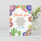 フェスタのベビーシャワーのサンキューカードのメキシコ人のサボテン サンキューカード (スタンド正面)