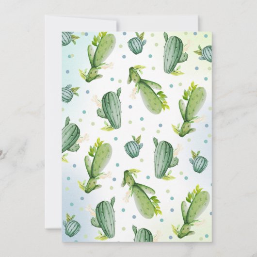 フェスタのベビーシャワーの招待状のタコスの一続きベビー 招待状 (裏面)