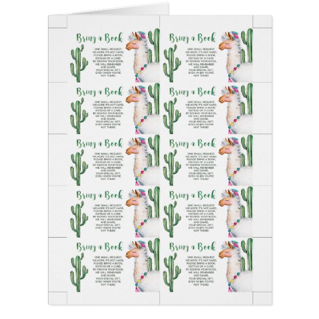 フェスタのベビーシャワーはブックカードを持って来ます (正面)