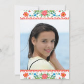 フェスタのマルガリータのサボテンの写真の菓子の第16誕生日 招待状 (裏面)