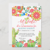 フェスタのマルガリータのサボテンの写真の誕生日キンセアニェラ 招待状 (正面)
