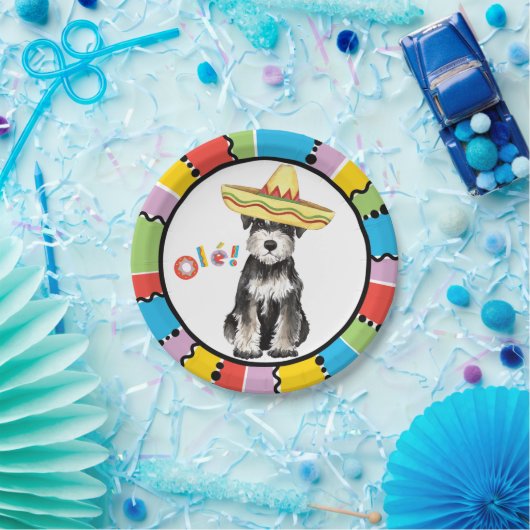 フェスタのミニチュア・シュナウツァー ペーパープレート (パーティー)