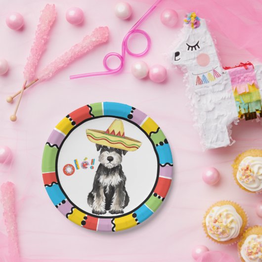 フェスタのミニチュア・シュナウツァー ペーパープレート (パーティー)