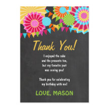 フェスタのメキシコ誕生会のサンキューカード