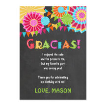フェスタのメキシコ誕生会のサンキューカード