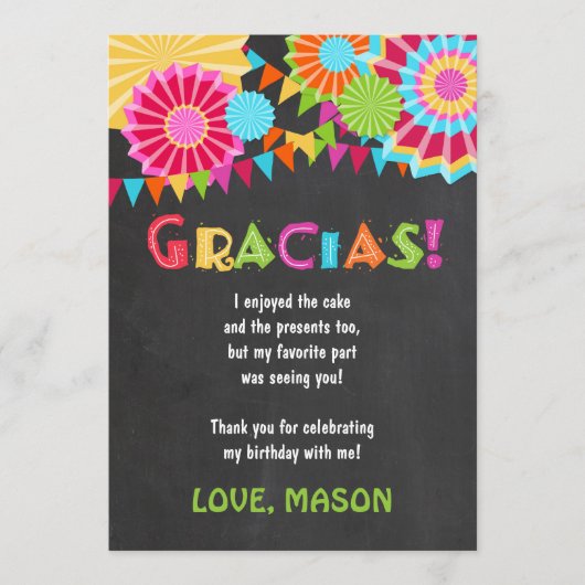 フェスタのメキシコ誕生会のサンキューカード サンキューカード (正面)