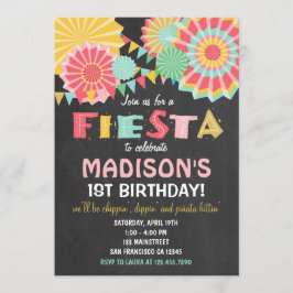 フェスタのメキシコ誕生日のパーティの招待状のピンクの金ゴールド 招待状