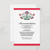 フェスタのメキシコ赤い調節の結婚式の招待状 エンクロージャーカード (正面/裏面)