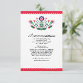 フェスタのメキシコ赤い調節の結婚式の招待状 エンクロージャーカード (スタンド正面)