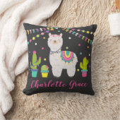 フェスタのラマのアルパカの女の赤ちゃんの子供部屋の装飾 クッション (ブランケット)