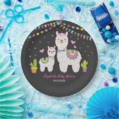 フェスタのラマの女の赤ちゃんのシャワーのサボテンのアルパカのパーティー ペーパープレート (パーティー)